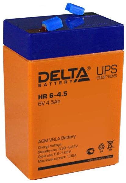 батарея Delta DT HR 6-4,5 (HR 6-4,5)                                              4.5ah 6V - купить в Нижнем Новгороде